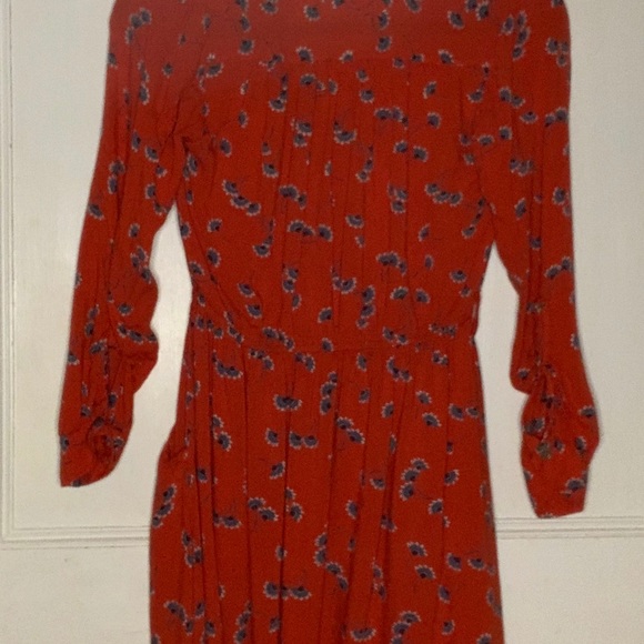 Red Button Up Dress - Picture 2 of 2